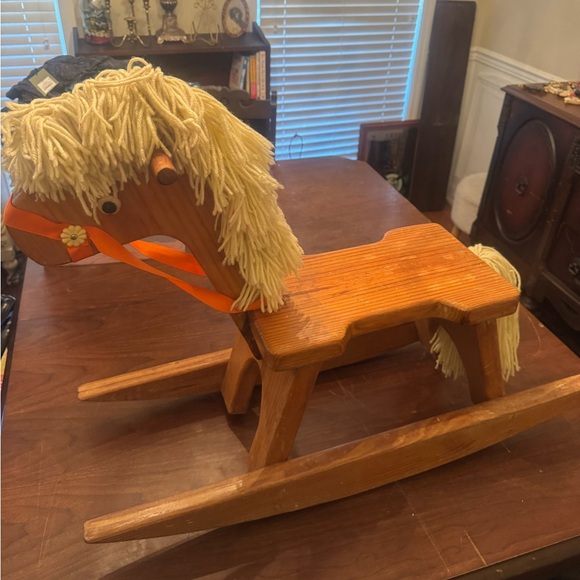 Vintage Child’s Wooden Rocking Horse